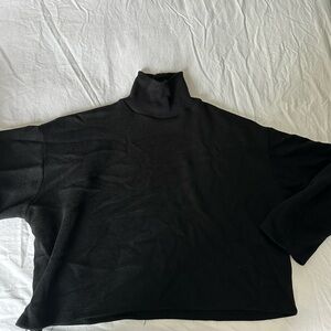 Zara size S black sweater with ribbed turtleneck comfortable and basic